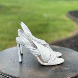 Jimmy Choo Laila 100 white slingback sandal leather 38